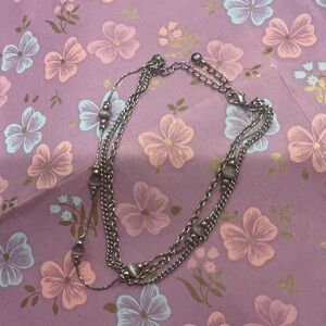 Elegant Silver Chain Bracelet with pale purple stones